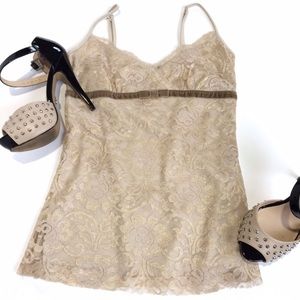 Express Lacey Tan Tank Top XS